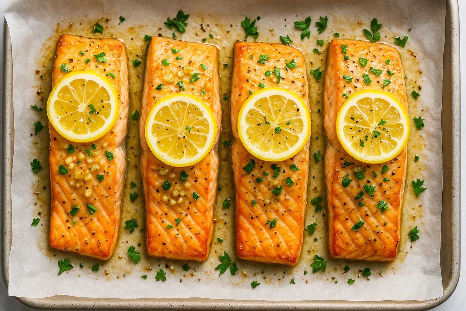 Baked Lemon Garlic Salmon (Refreshing & Healthy)