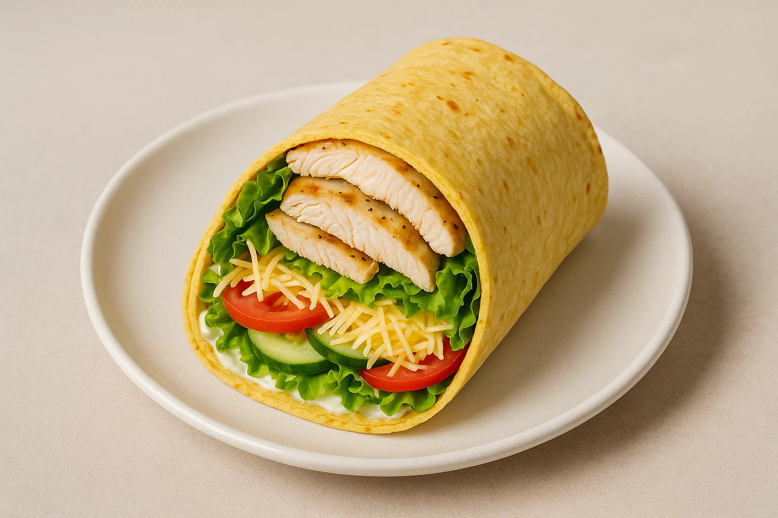 Chicken Wrap (Quick & Healthy Light Meal)