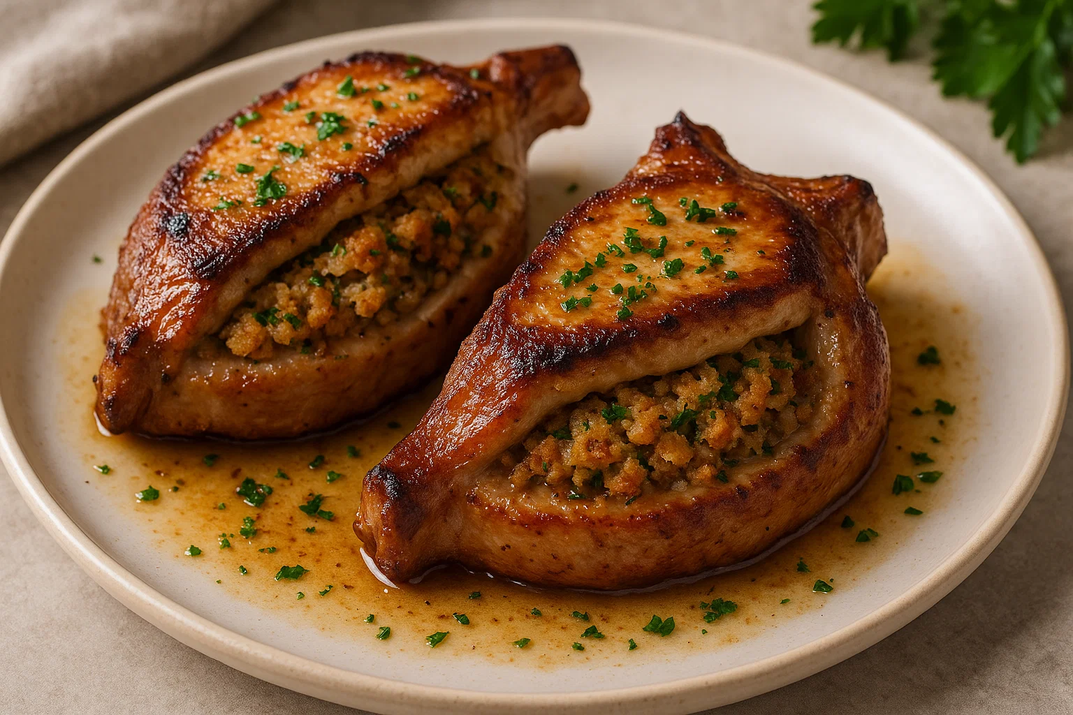 A recipe for stuffed pork chops(Savory & Flavorful)